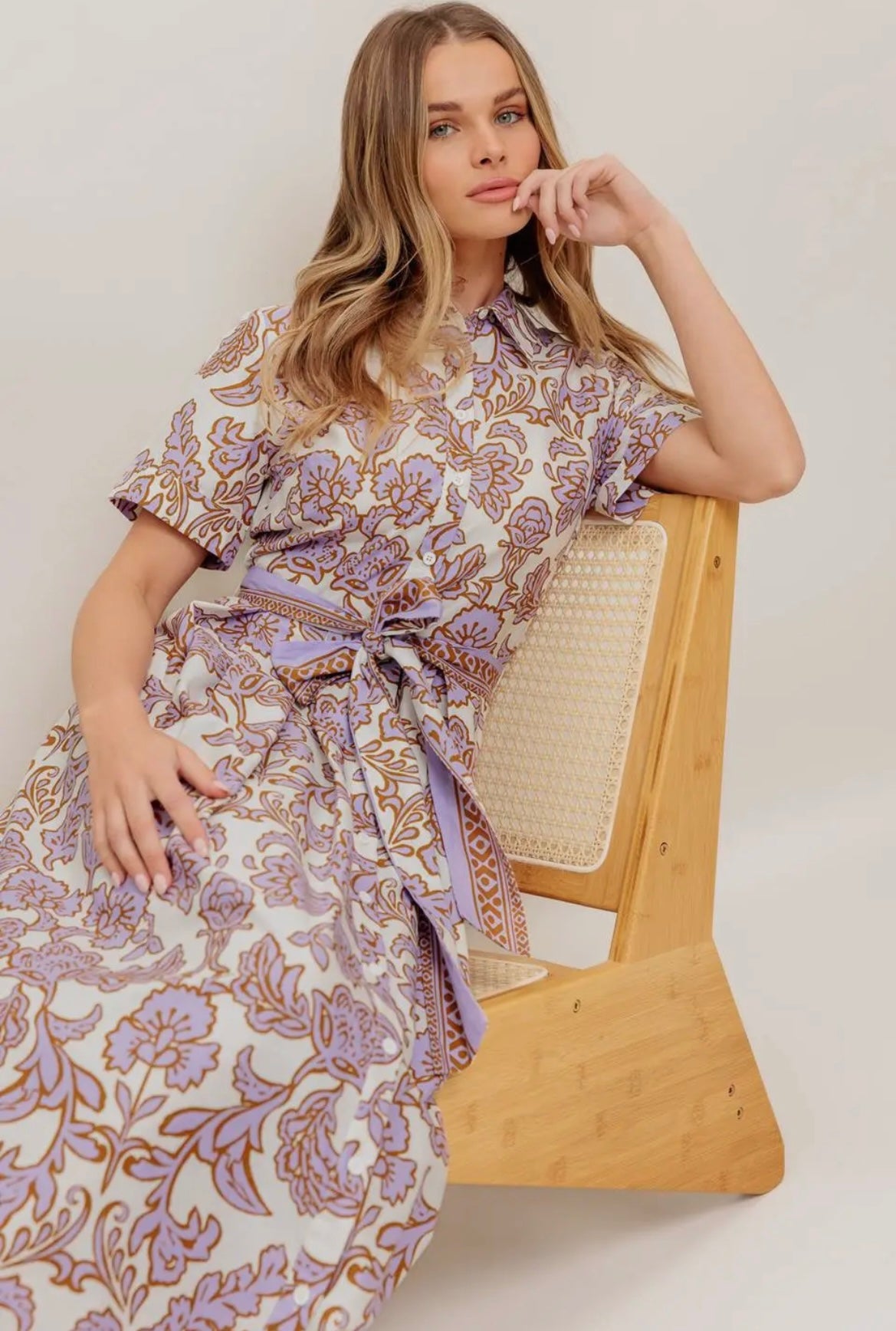 Darlene Lavender and Ivory Dress