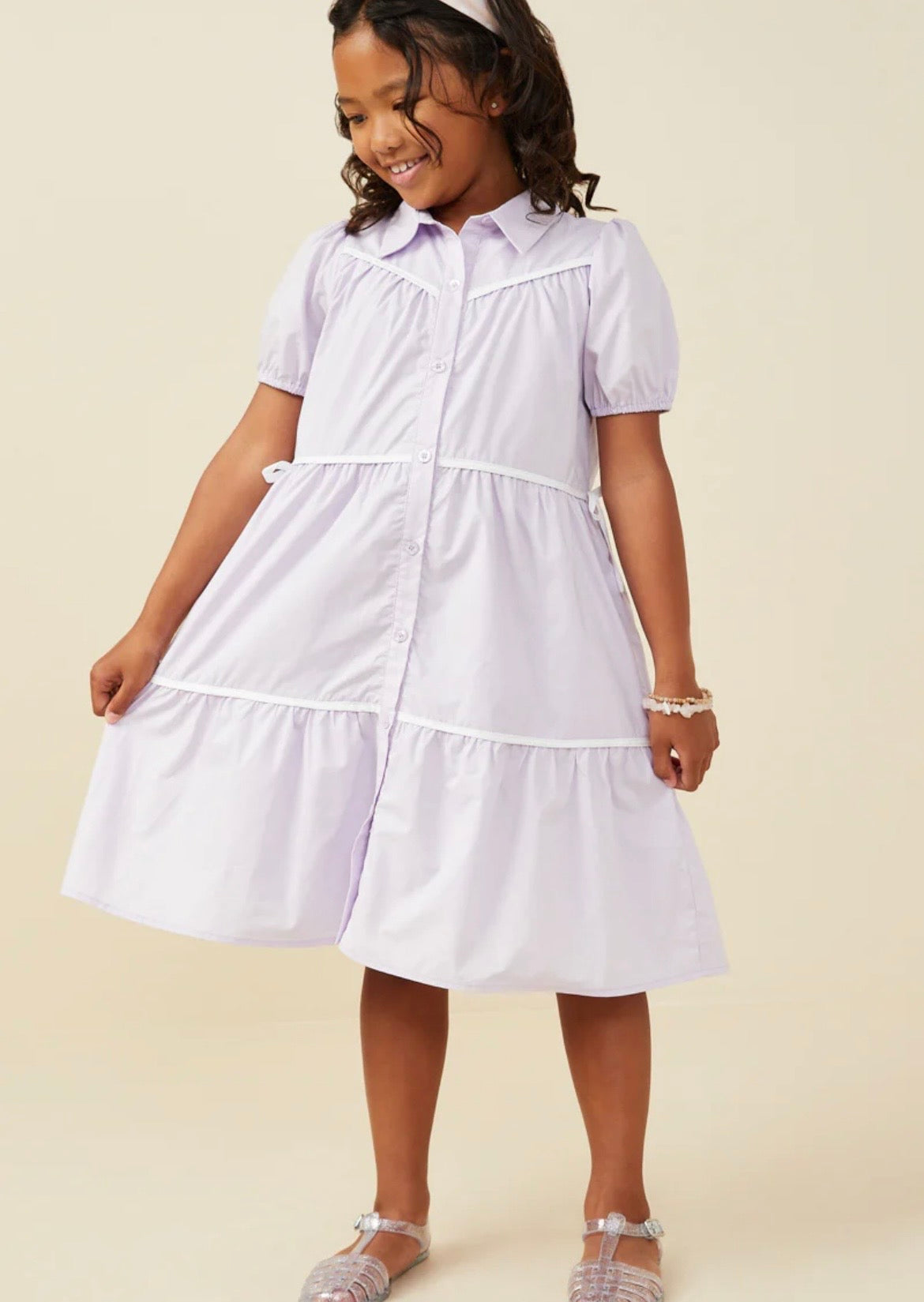 Hayden Tiered Button Down Dress