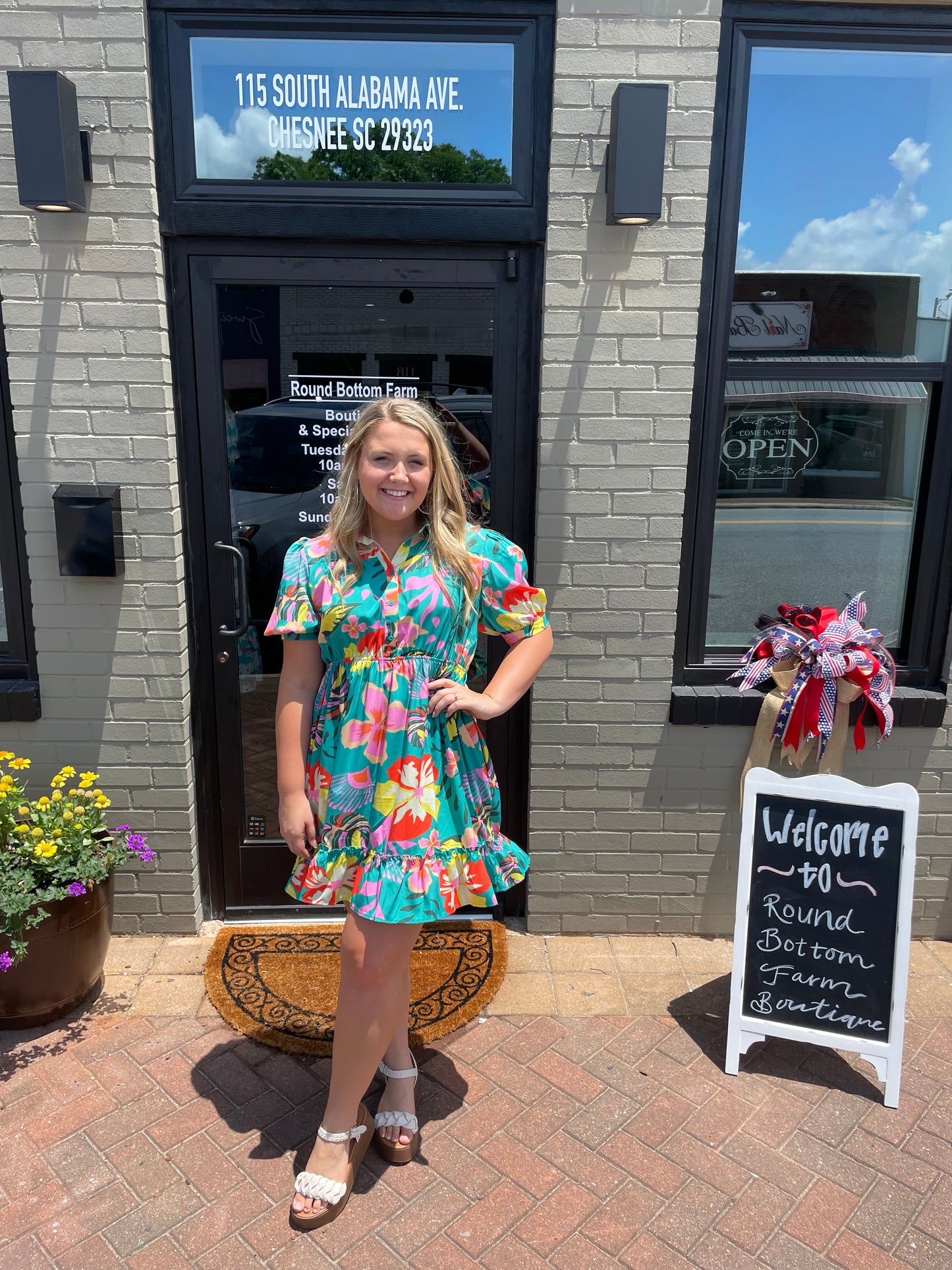 Too Precious Jade Floral Dress