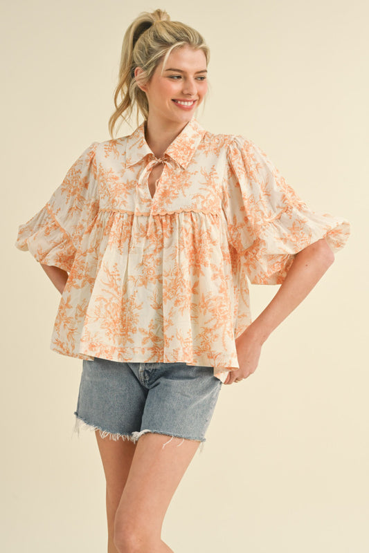 Harriette Amber Floral Top