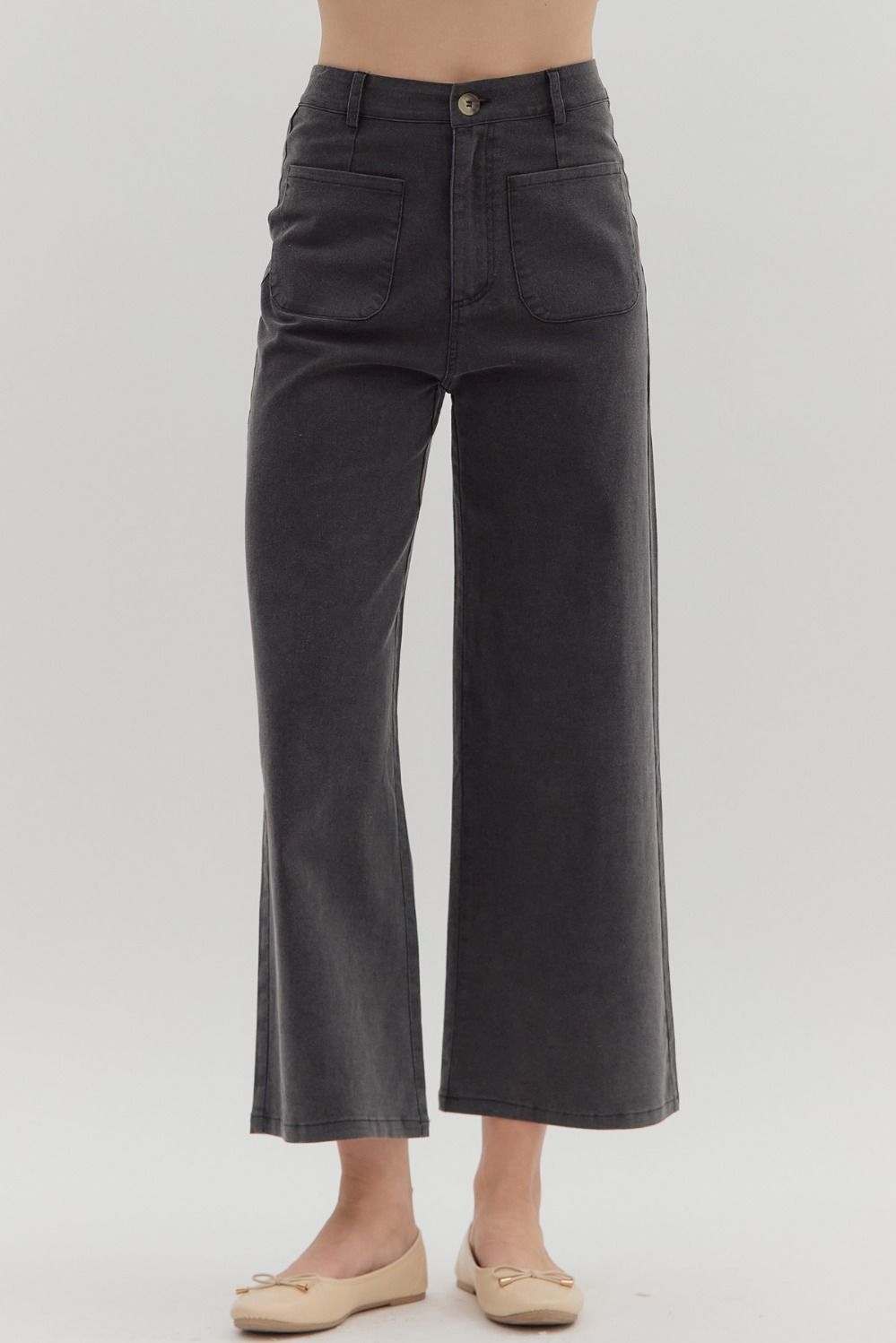 Entro Wide Leg Ankle Length Pants