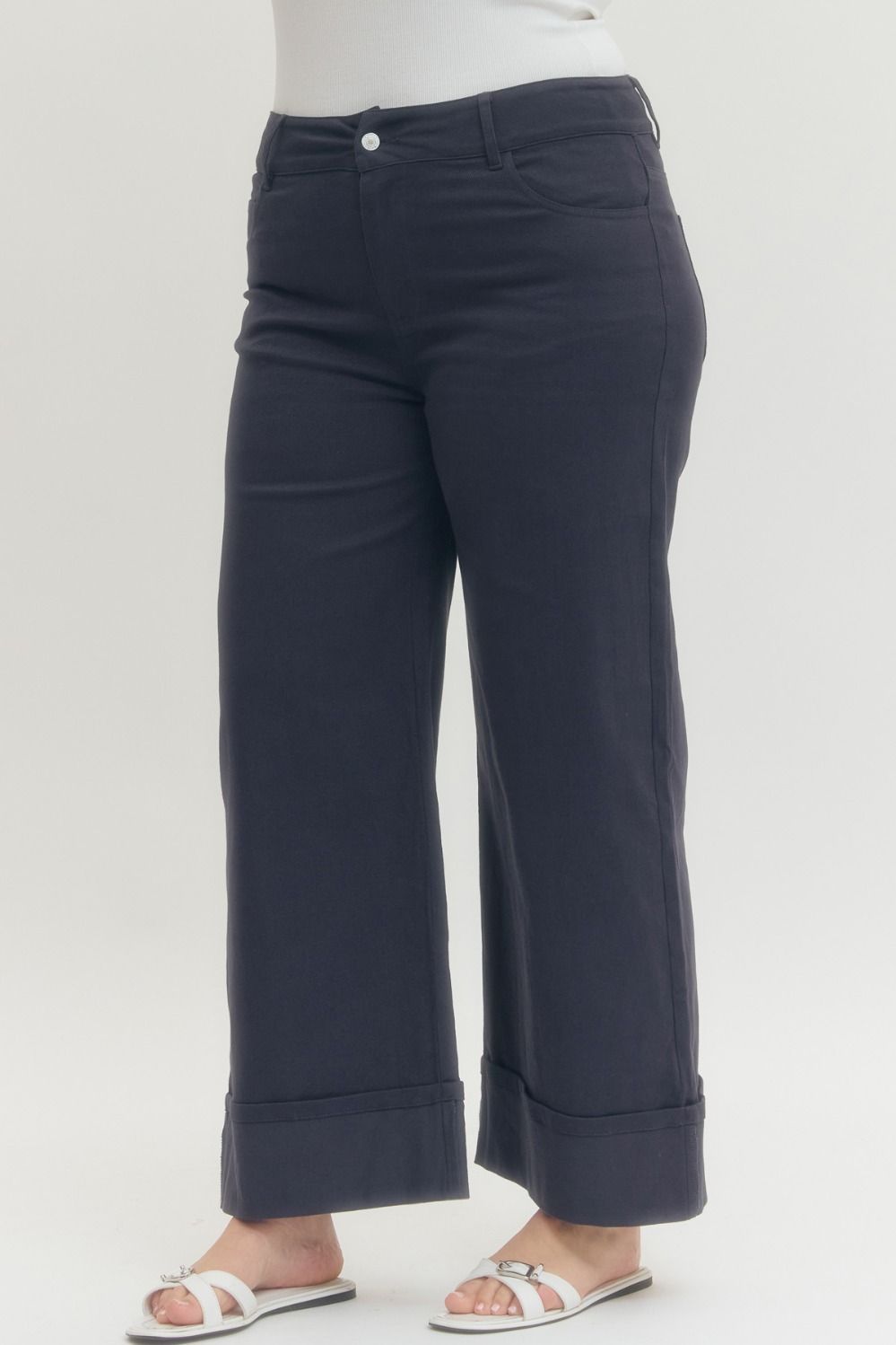 Entro Plus Size Cuffed Pants