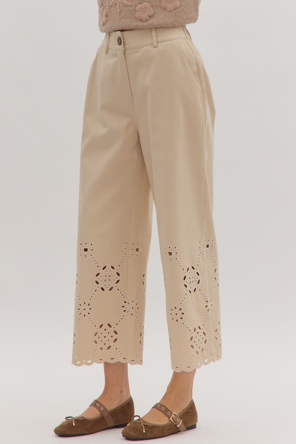 Entro Eyelet Detailed Pants
