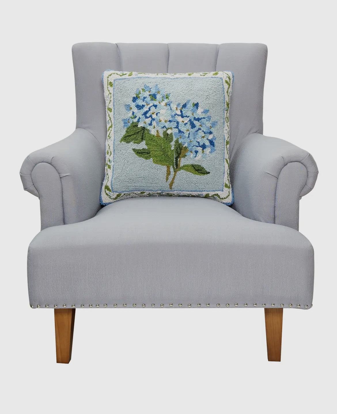 Sally Eckman Roberts Hydrangea Hook Pillow 18”x18”