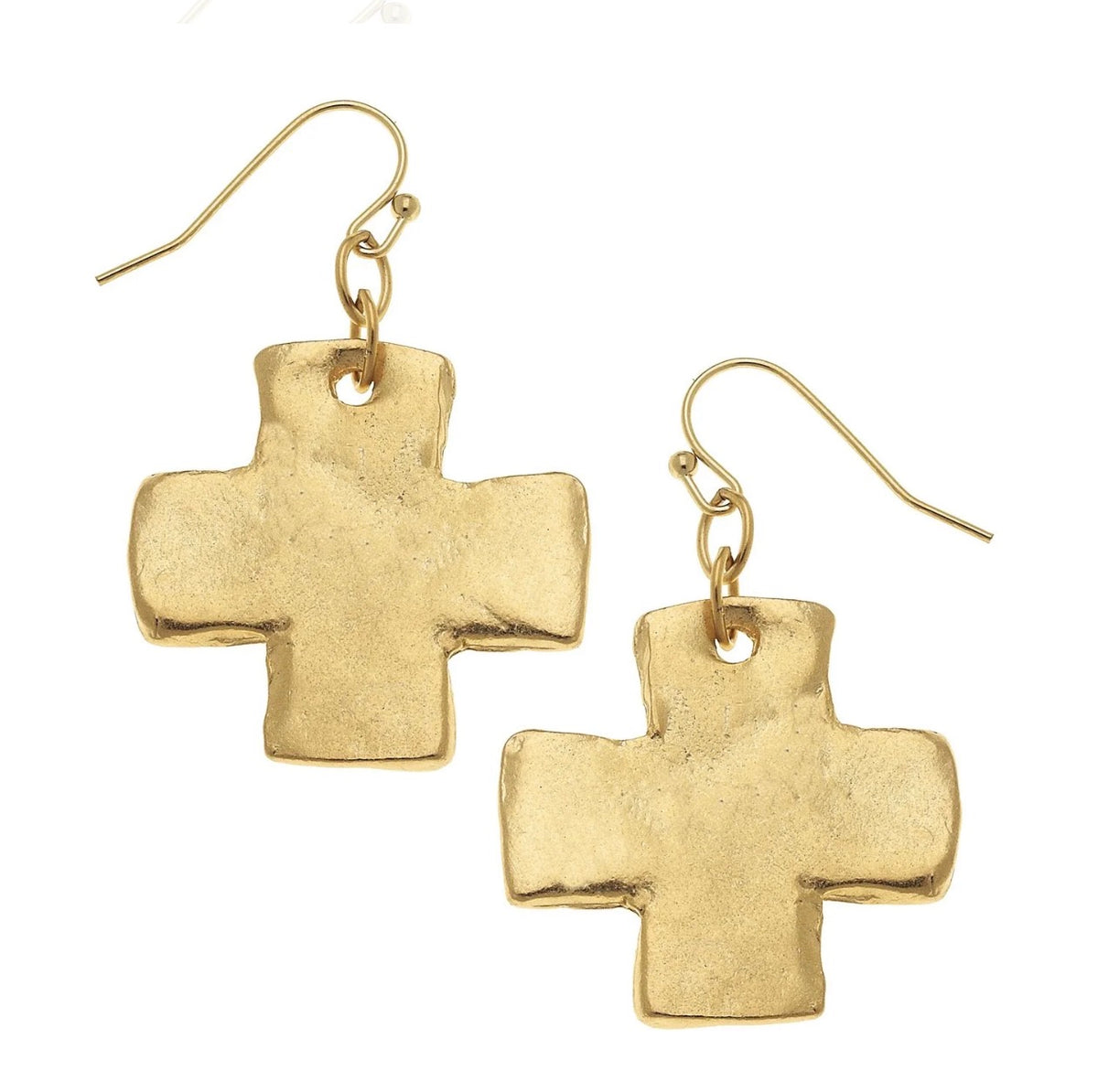 Susan Shaw Square Cross Earrings