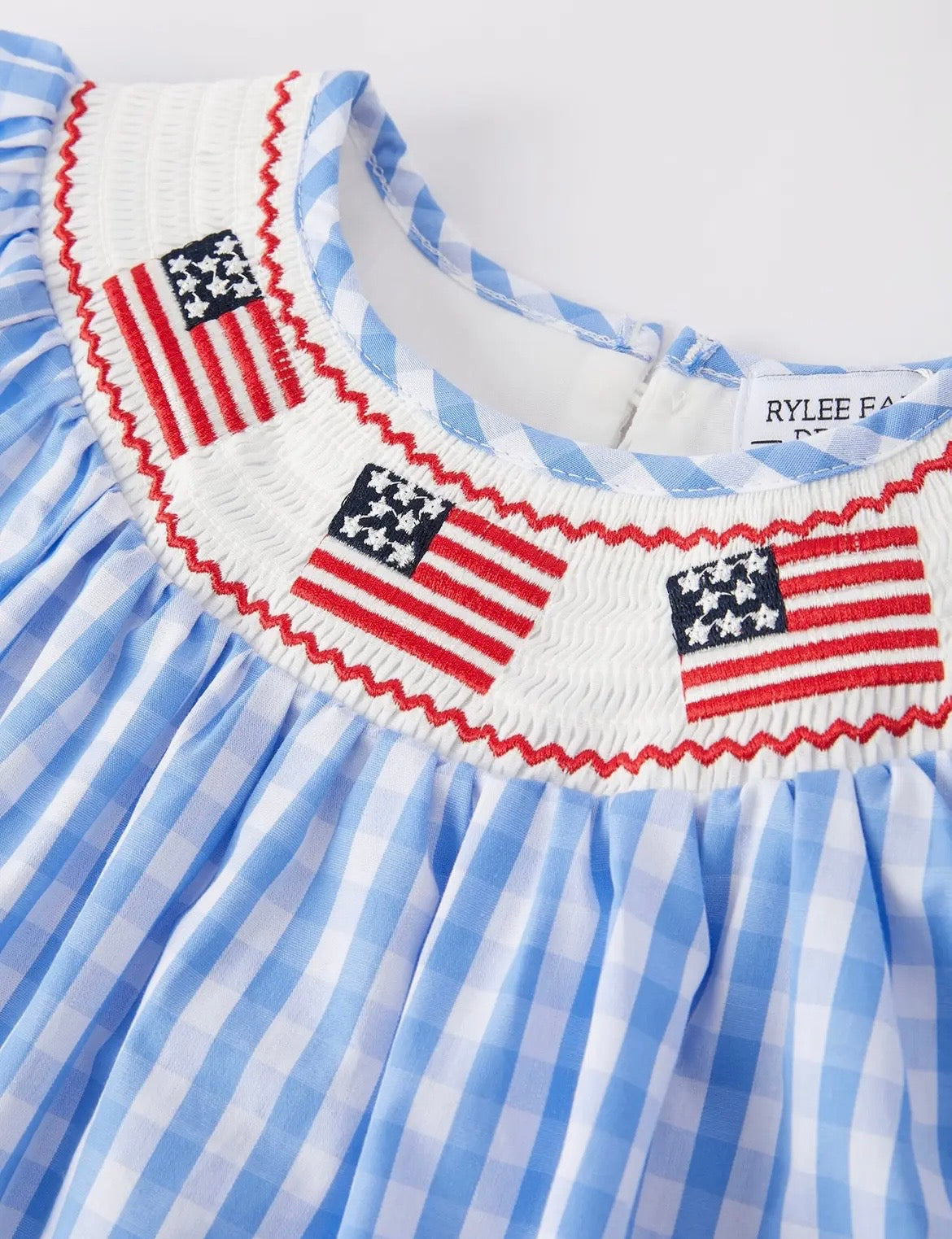 Rylee Faith 4th of July Smocked Dress