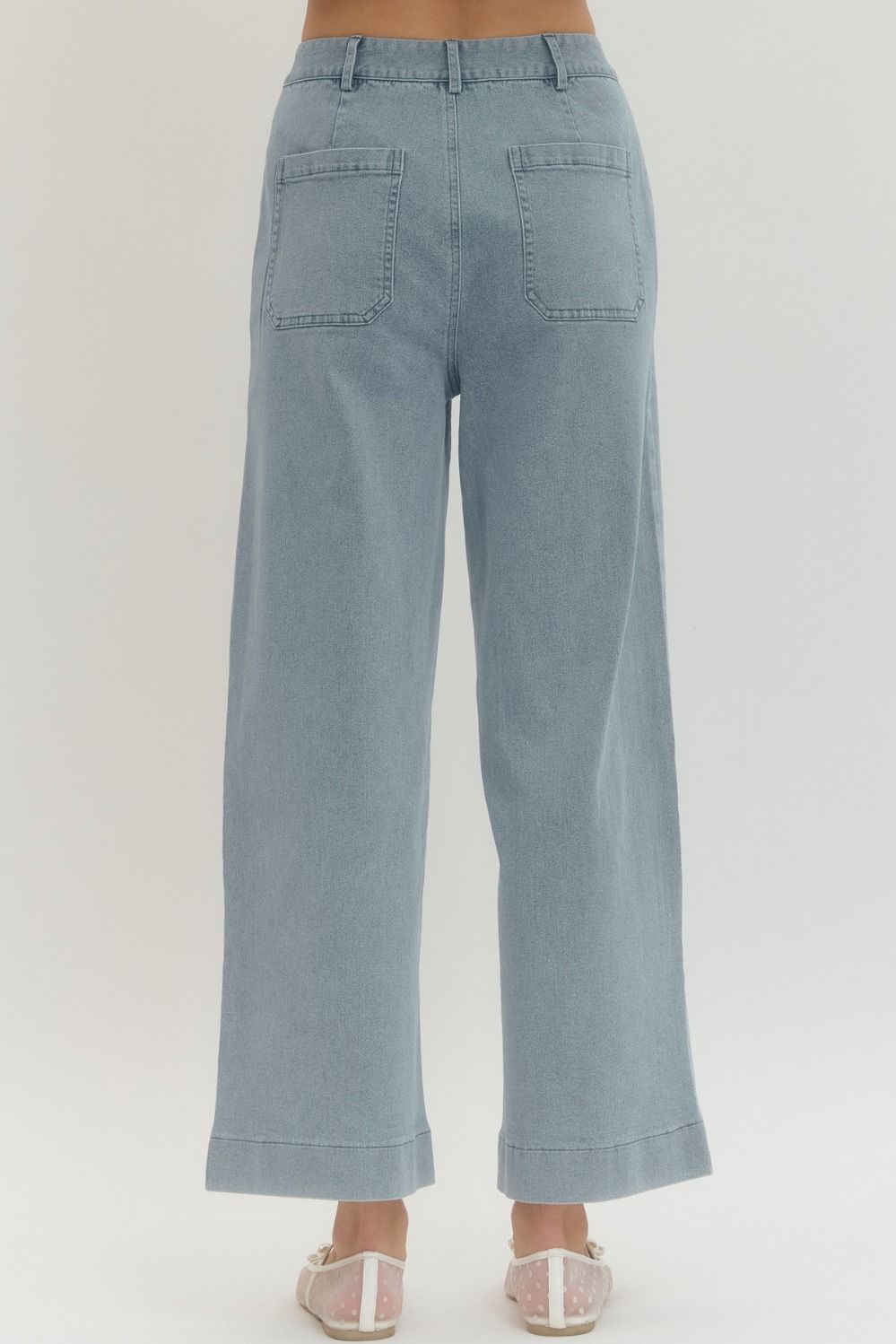 Entro Light Denim Patch Pocket Pants