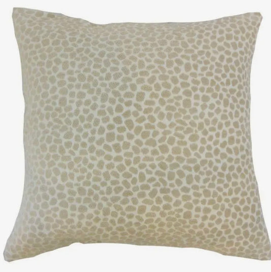 The Oakham Beige Cheetah Print Throw Pillow