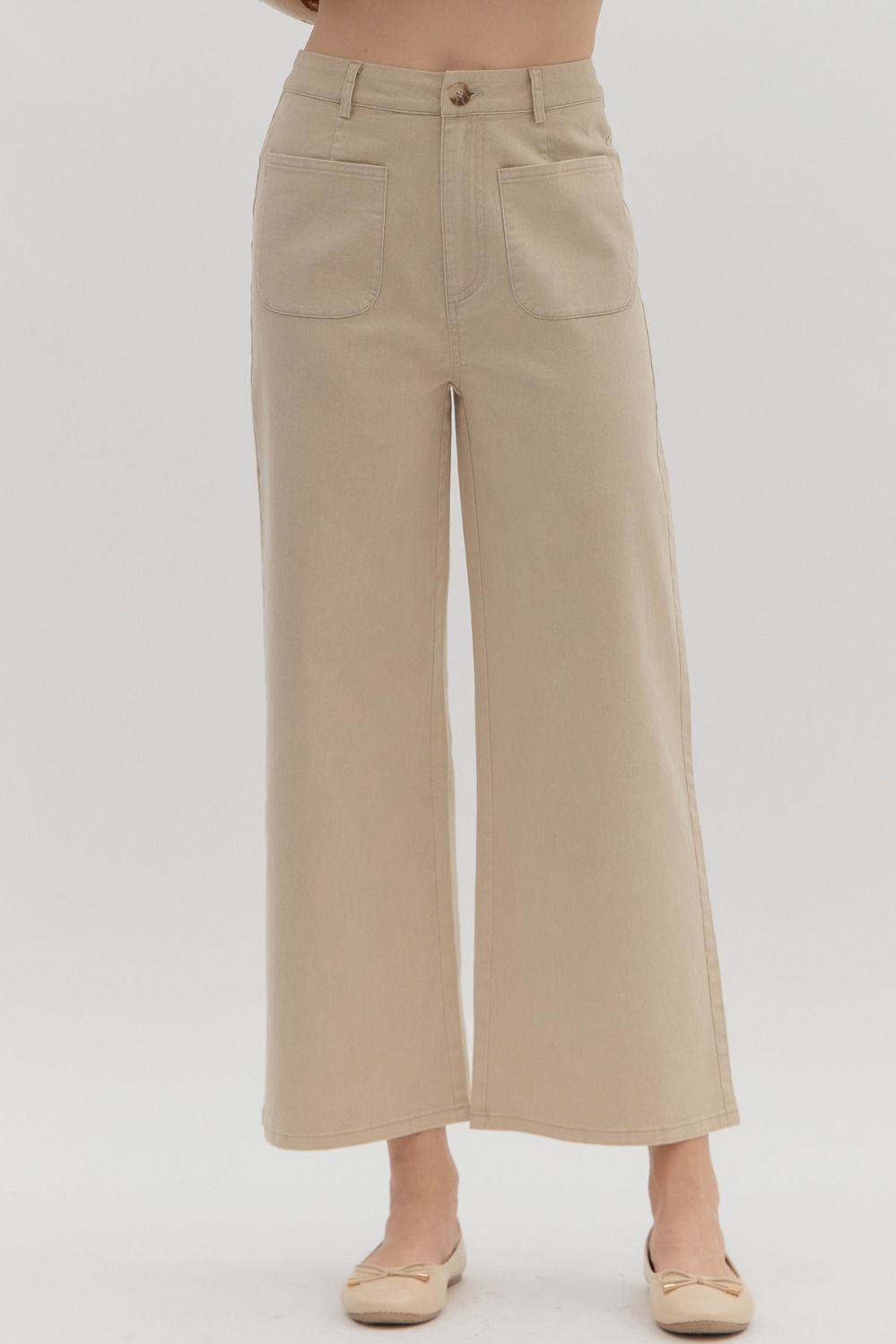 Entro Wide Leg Ankle Length Pants