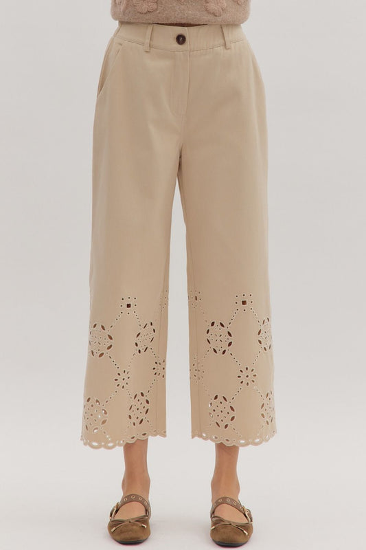 Entro Eyelet Detailed Pants
