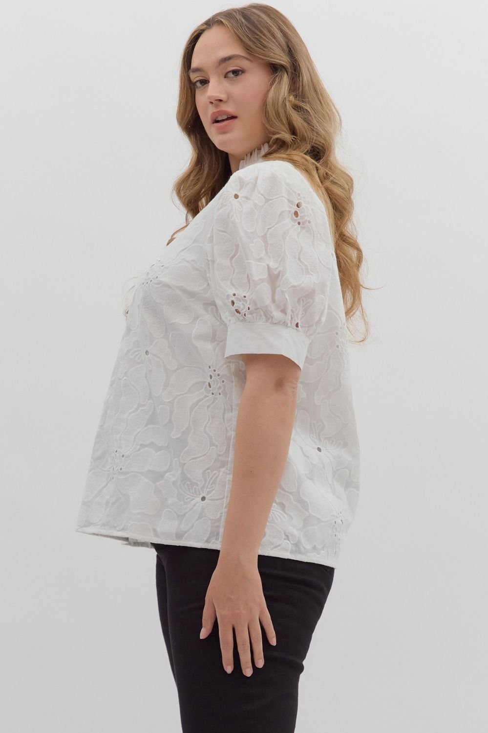 The Covington Embroidered Plus Size Top
