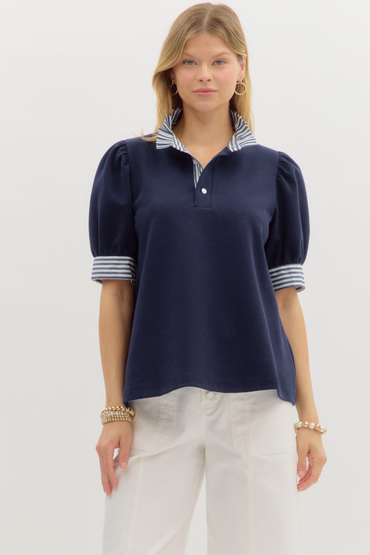 Blair Navy Top