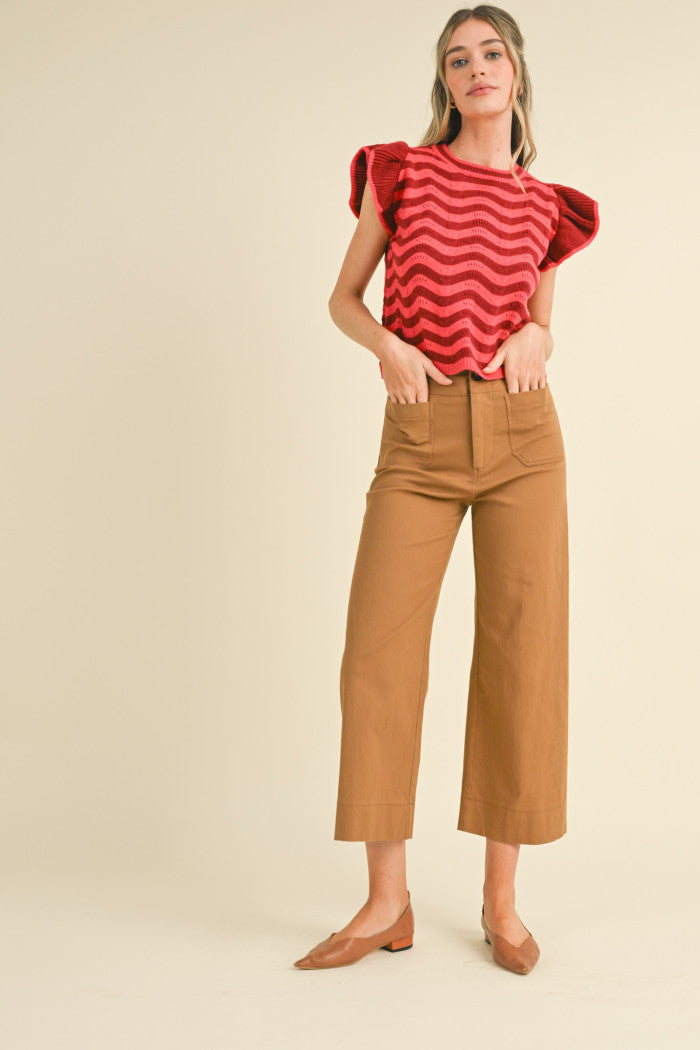 &Merci Patch Pocket Cropped Pants