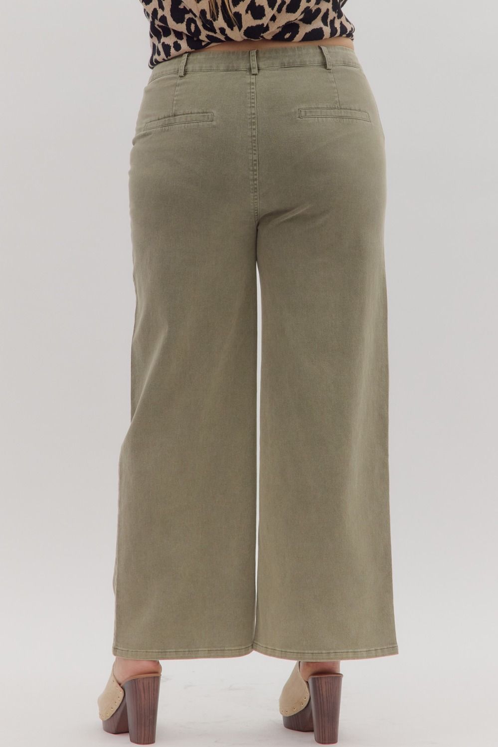 Entro Plus Size Patch Pocket Pants