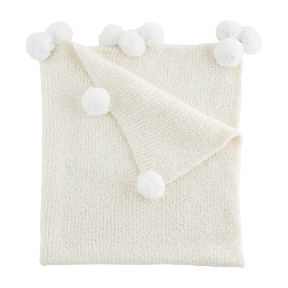 Mud Pie Ivory Chenille Blanket