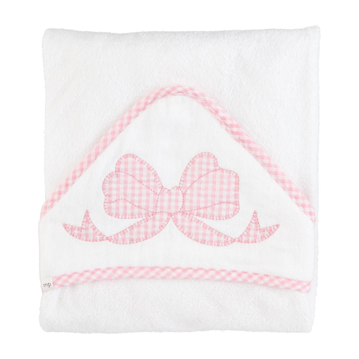 Mud Pie Bow Appliqué Hooded Towel