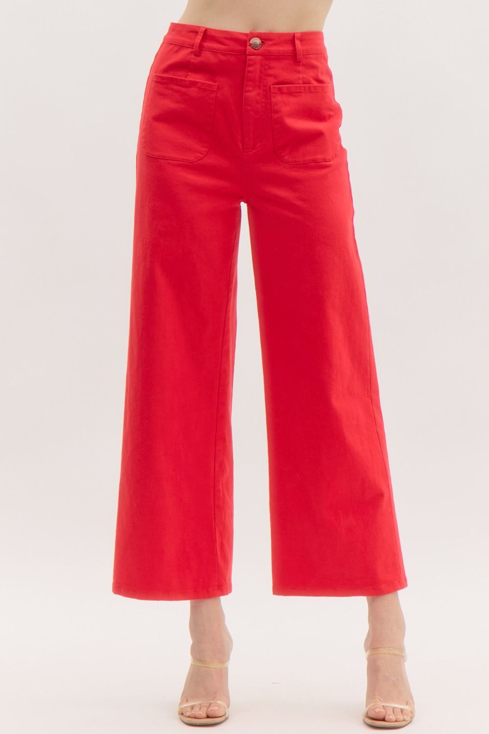 Entro Wide Leg Ankle Length Pants