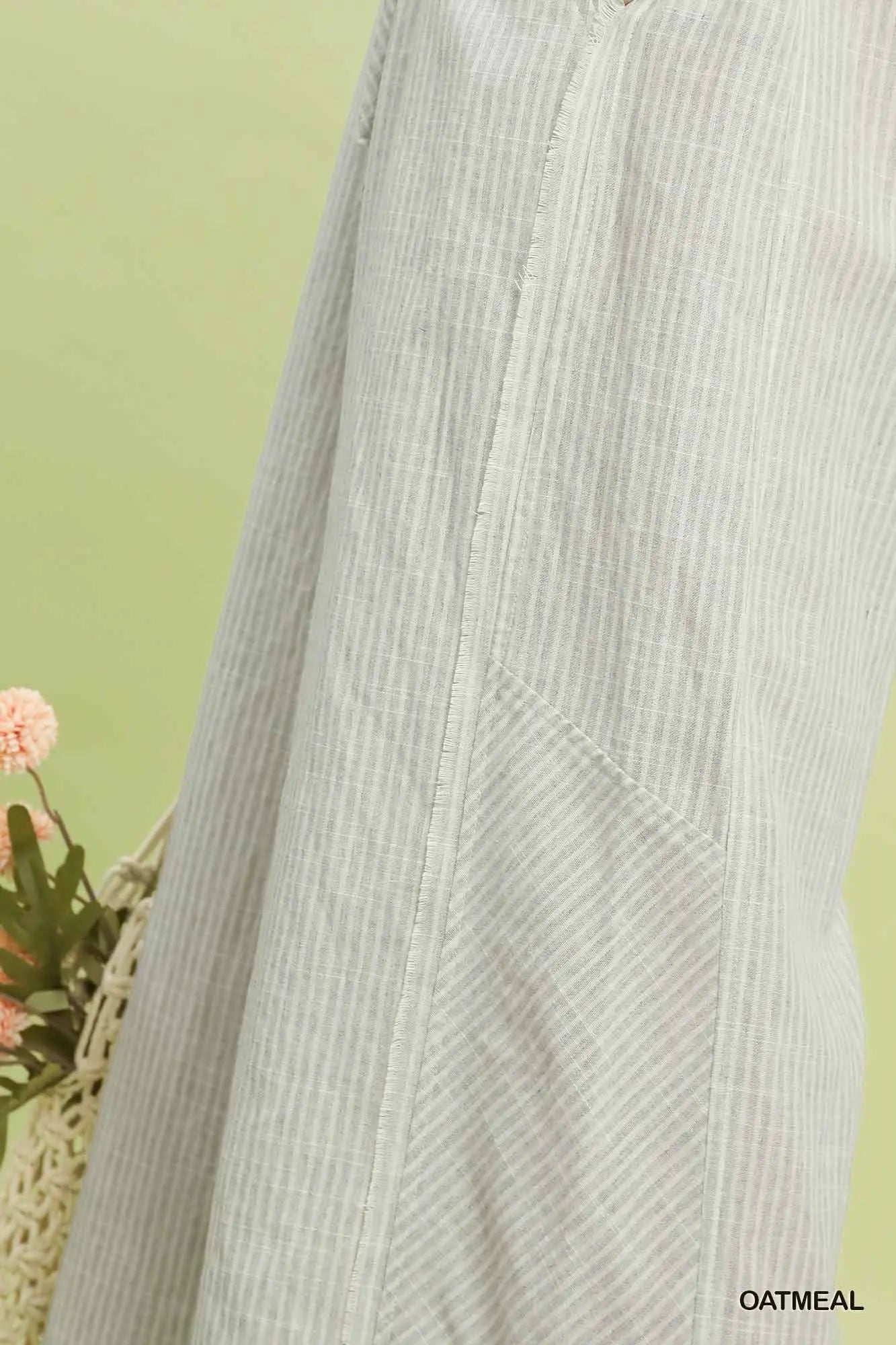 Umgee Linen Blend Striped Pants