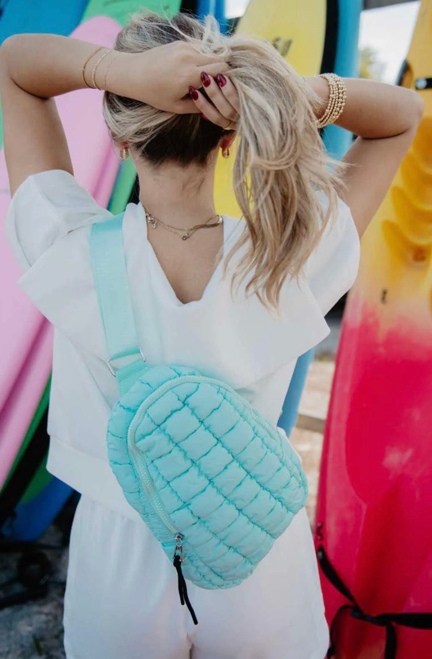 Katydid Quilted Sling Backpack Bag