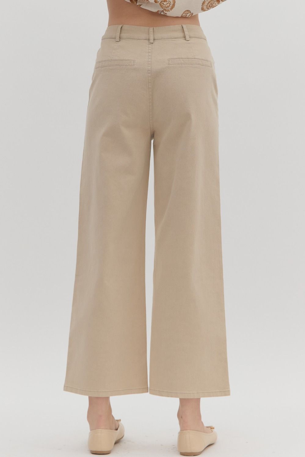 Entro Wide Leg Ankle Length Pants