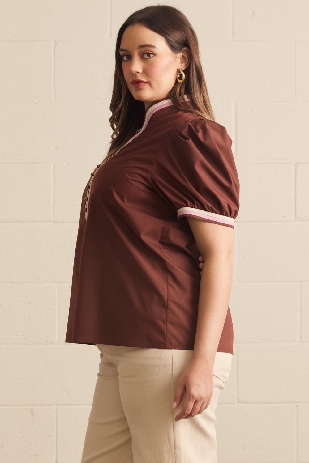 The Sheldon Chocolate Plus Size Top