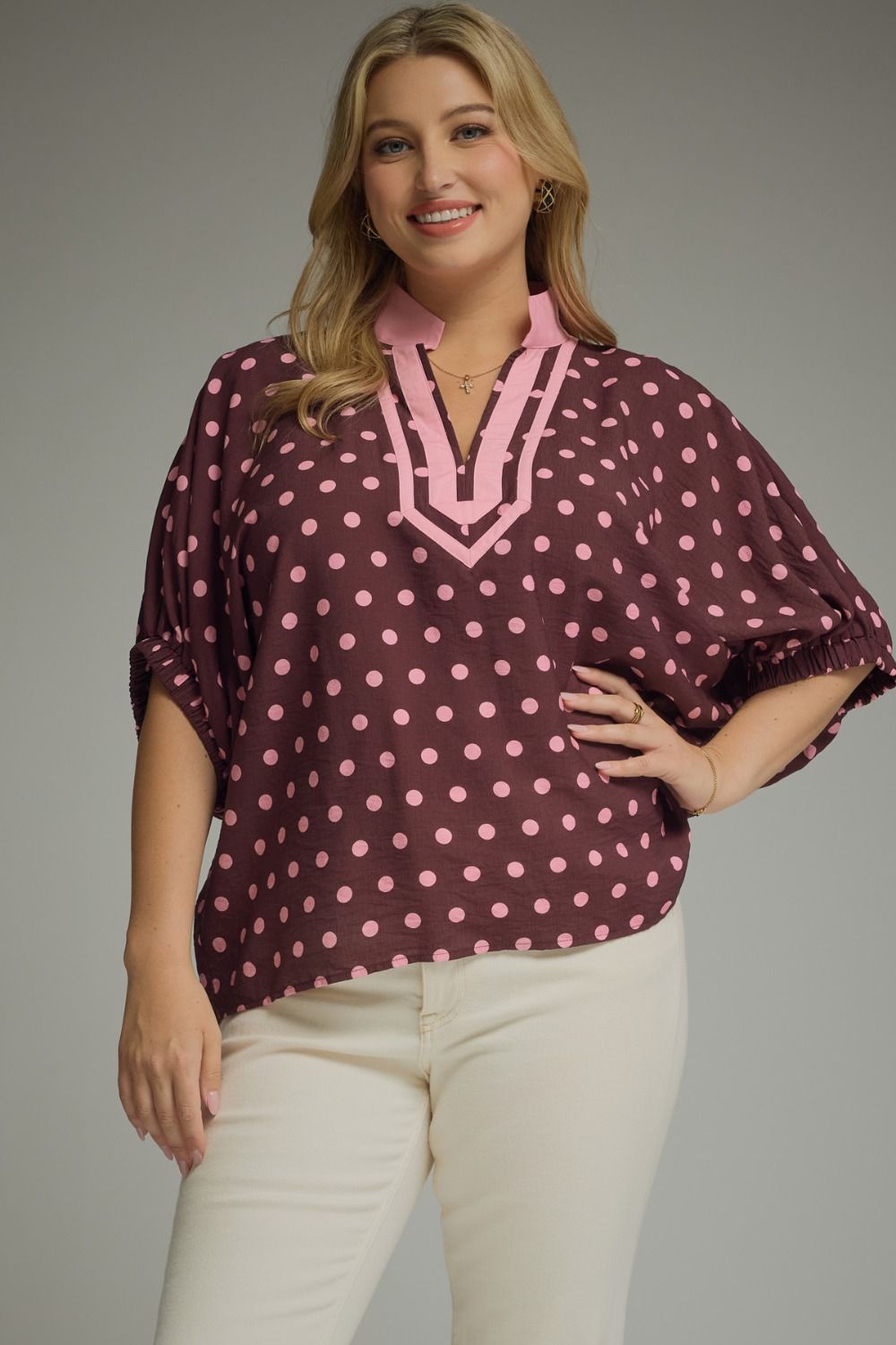 The Darius Wine Plus Size Top