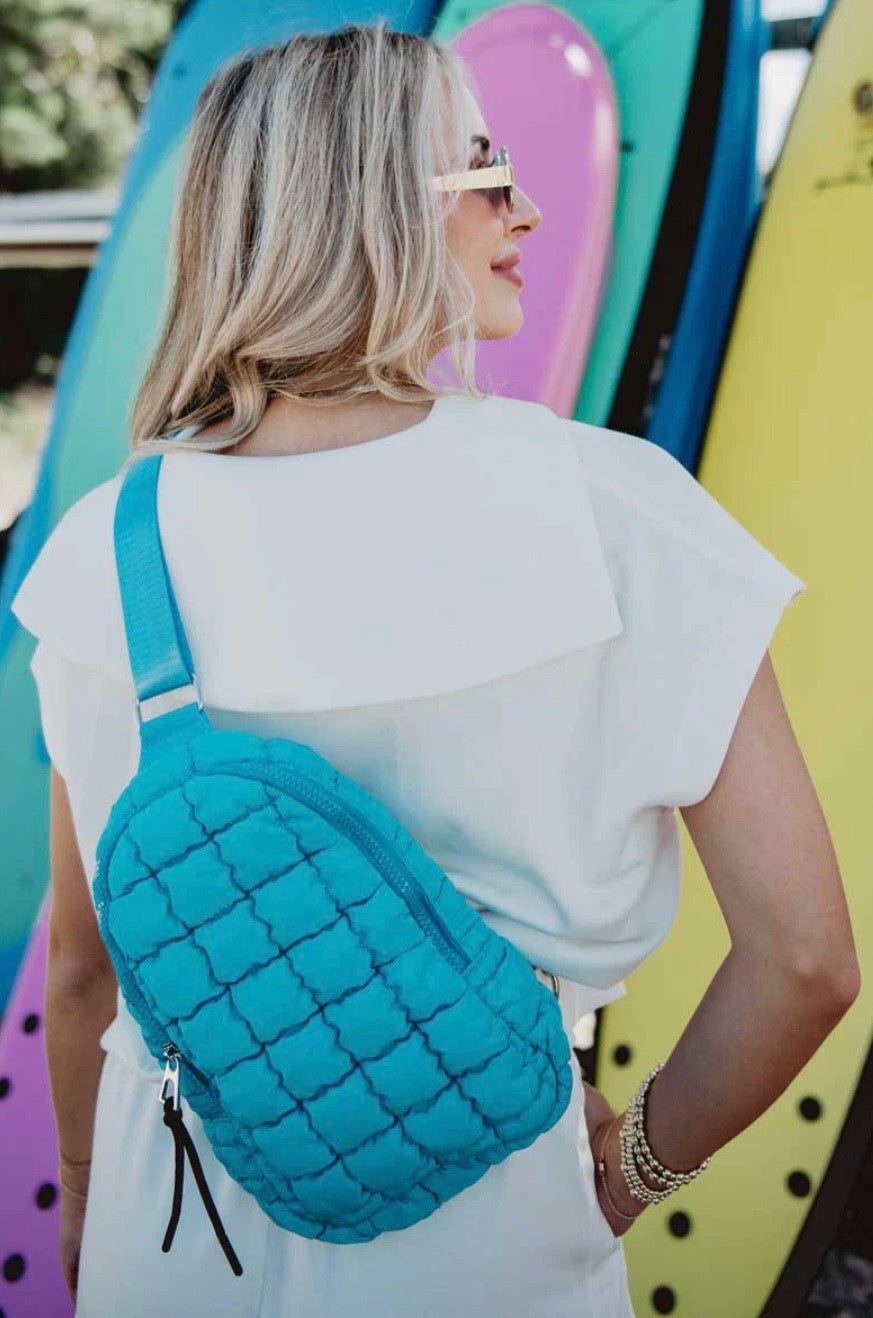 Katydid Quilted Sling Backpack Bag