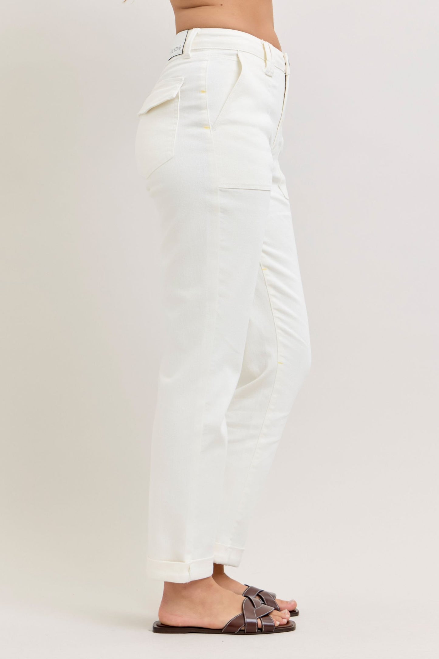 Judy Blue White High Waist Aurora Weekender Jeans