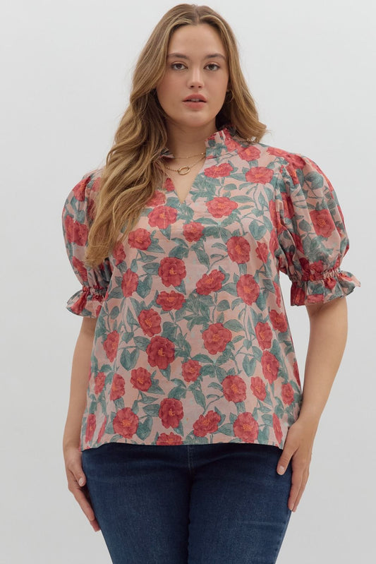 The Aileen Floral Plus Size Top