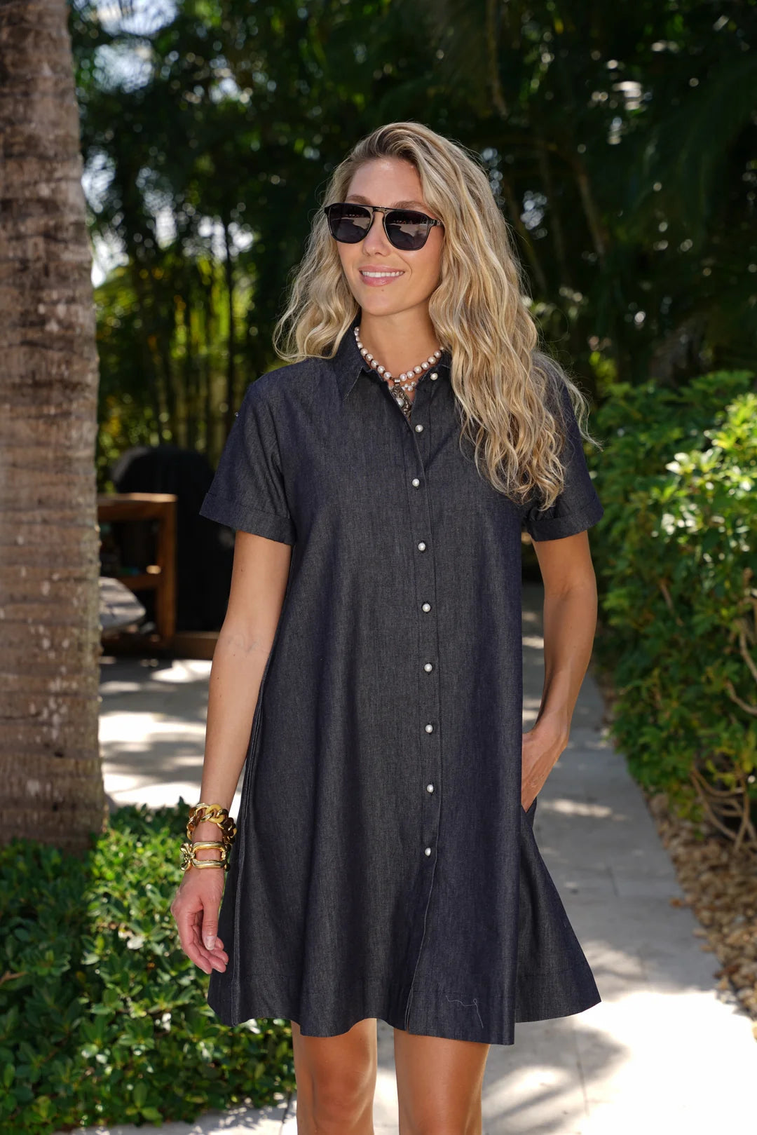 Just Darviny Taylor Denim Dress (***See Size Availability Under Description***)