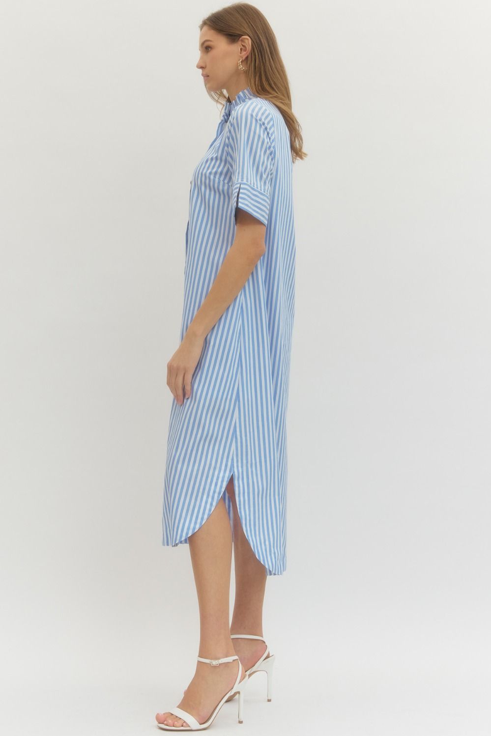The Feagan Blue Striped Dress