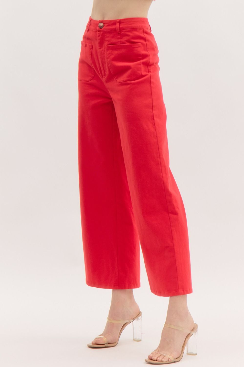 Entro Wide Leg Ankle Length Pants