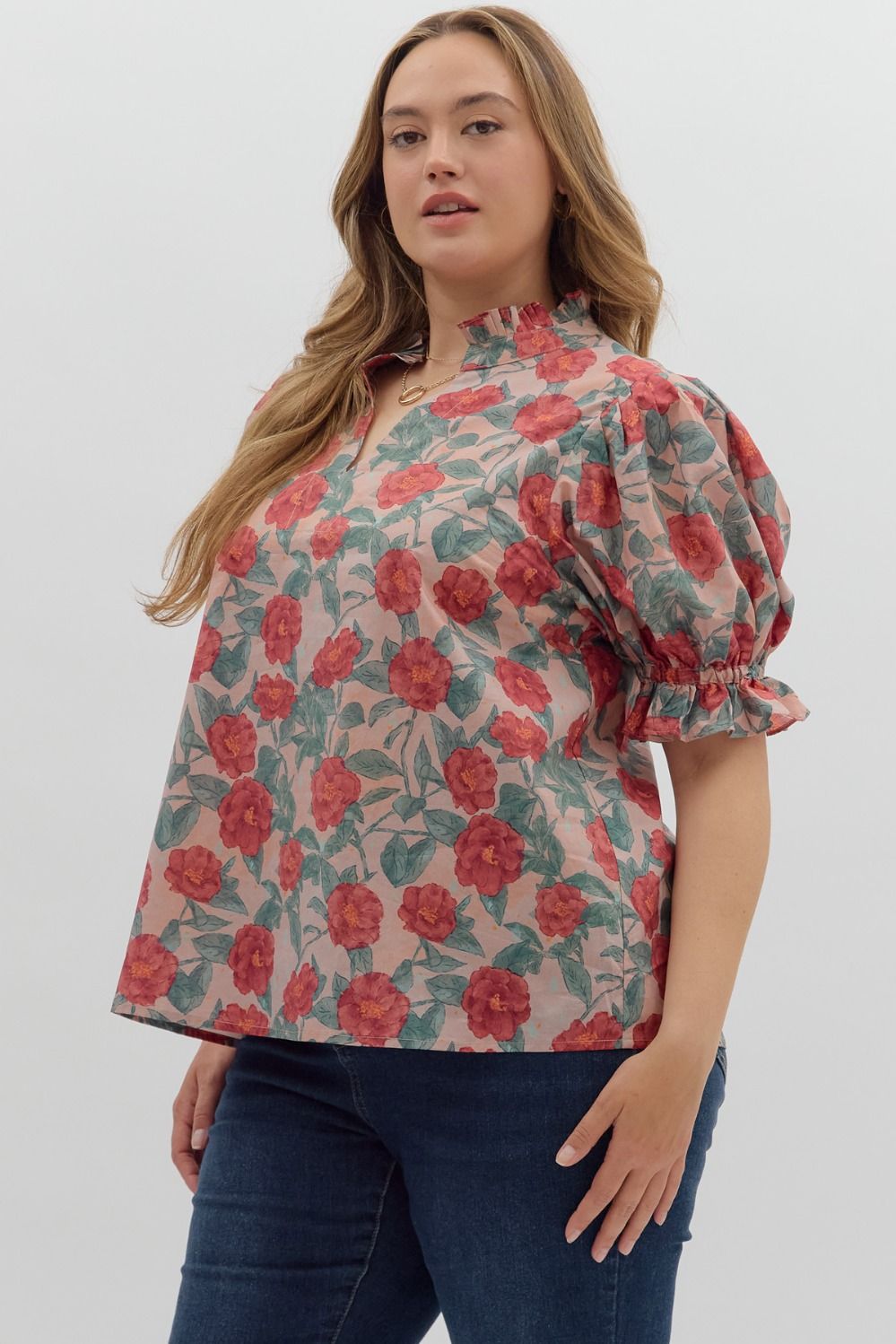 The Aileen Floral Plus Size Top