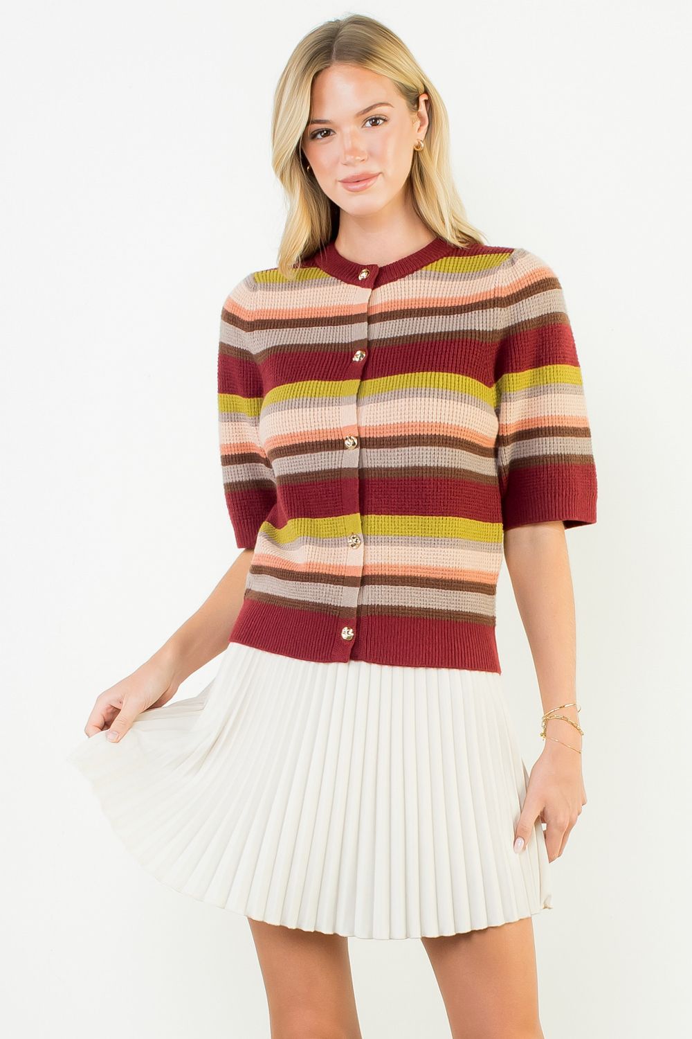 The THML Burgundy Madison Top