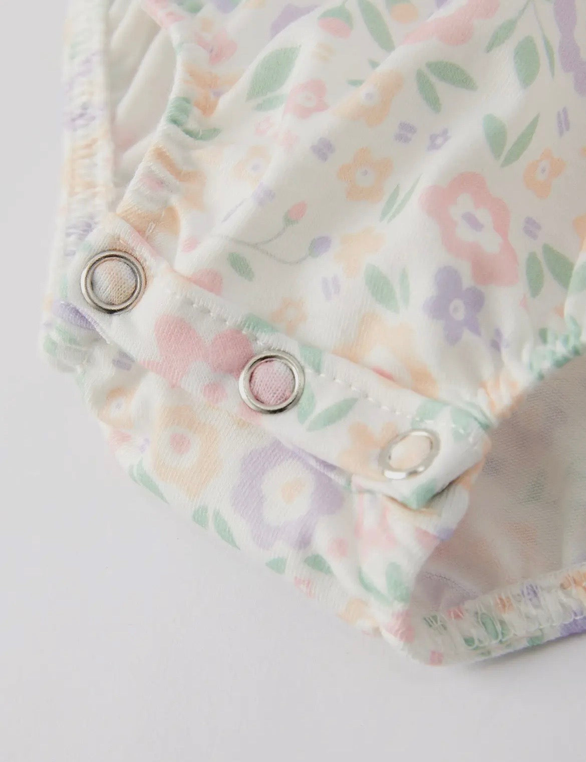 Rylee Faith Pastel Colored Cross Embroidered Romper