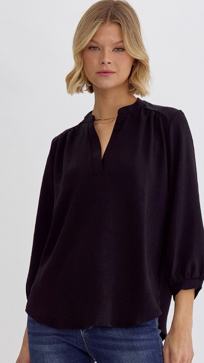 Shellie Black Blouse