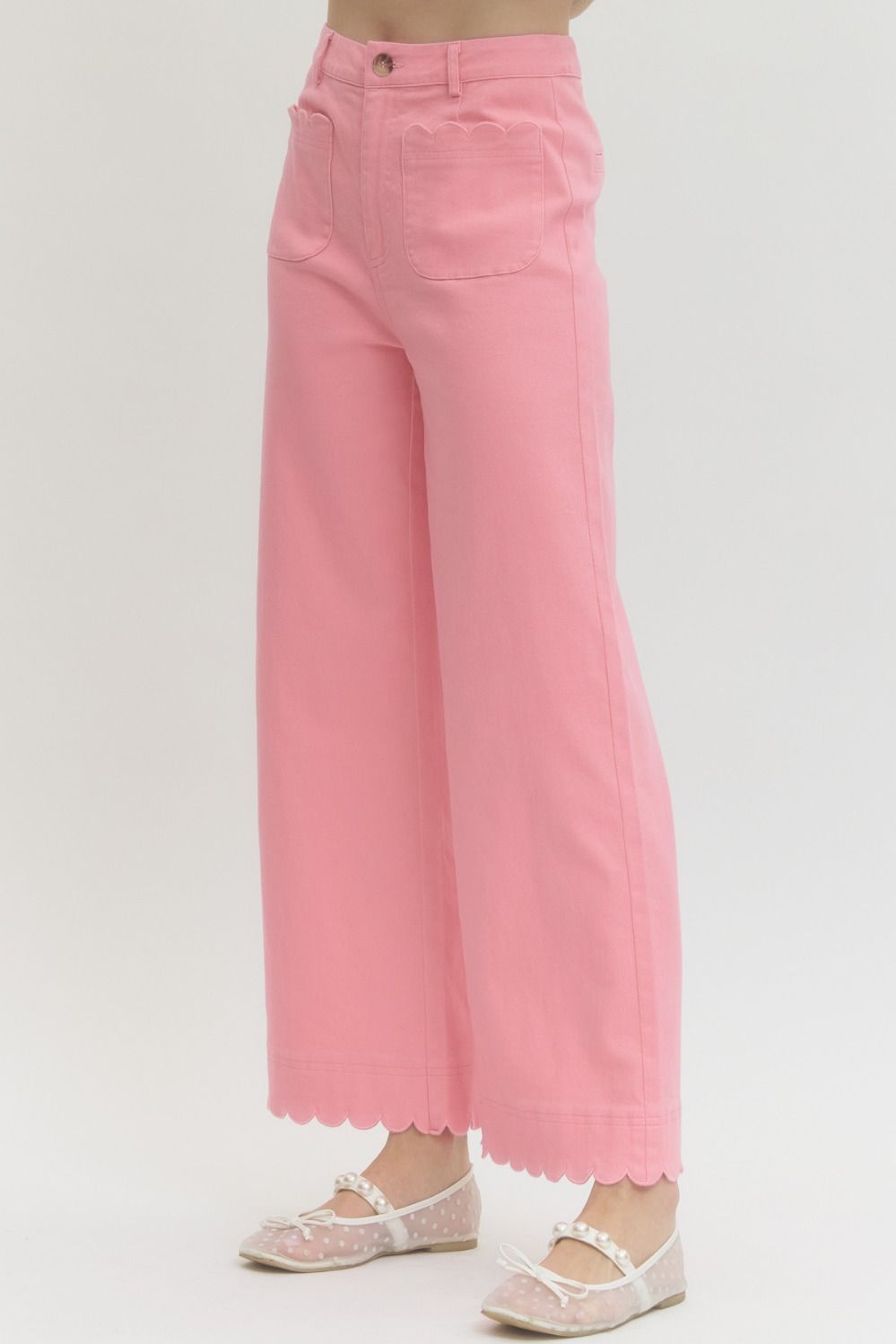 Entro Scallop Trimmed Pants