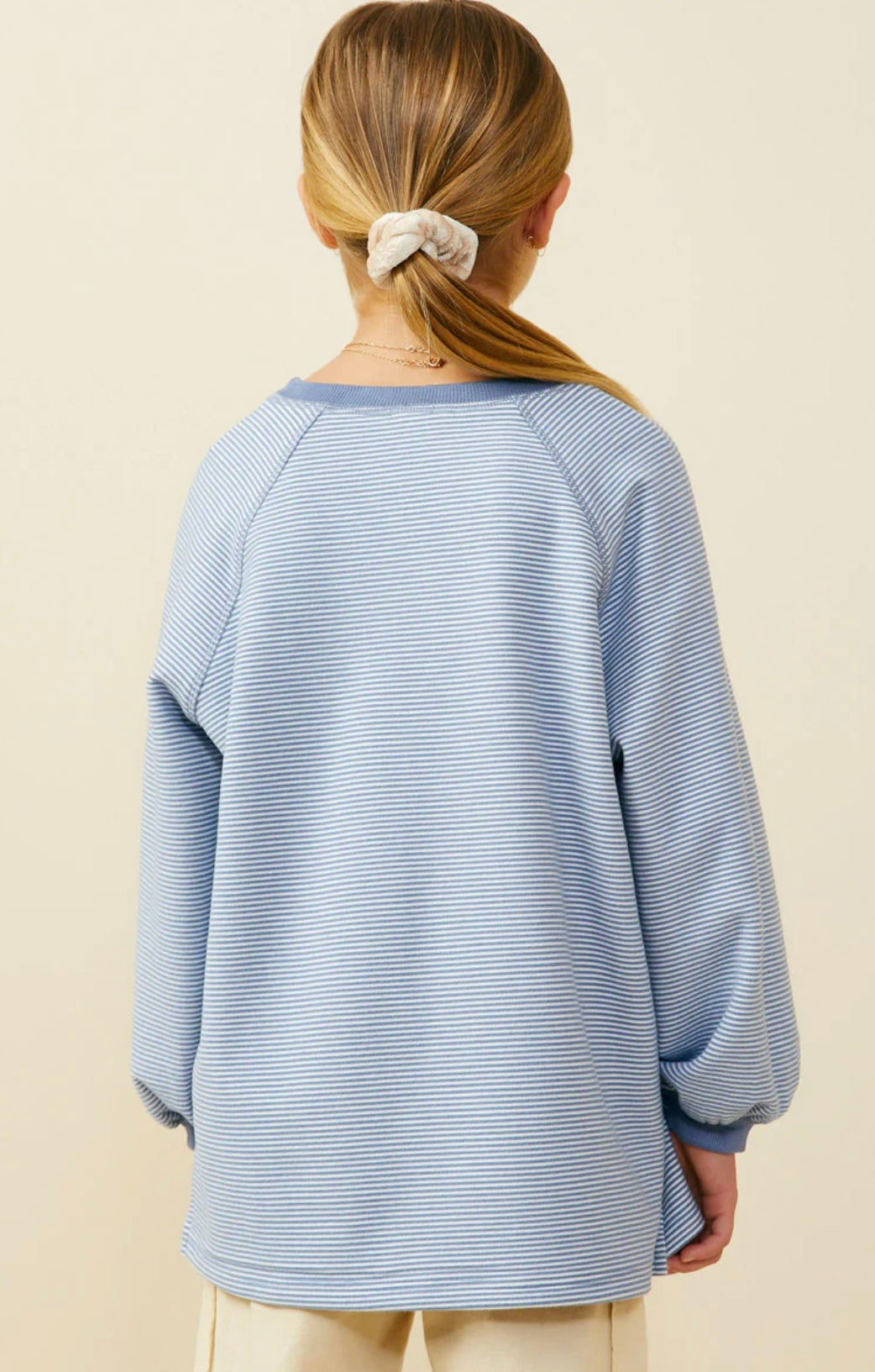 Hayden Girls Blue Striped Sweatshirt