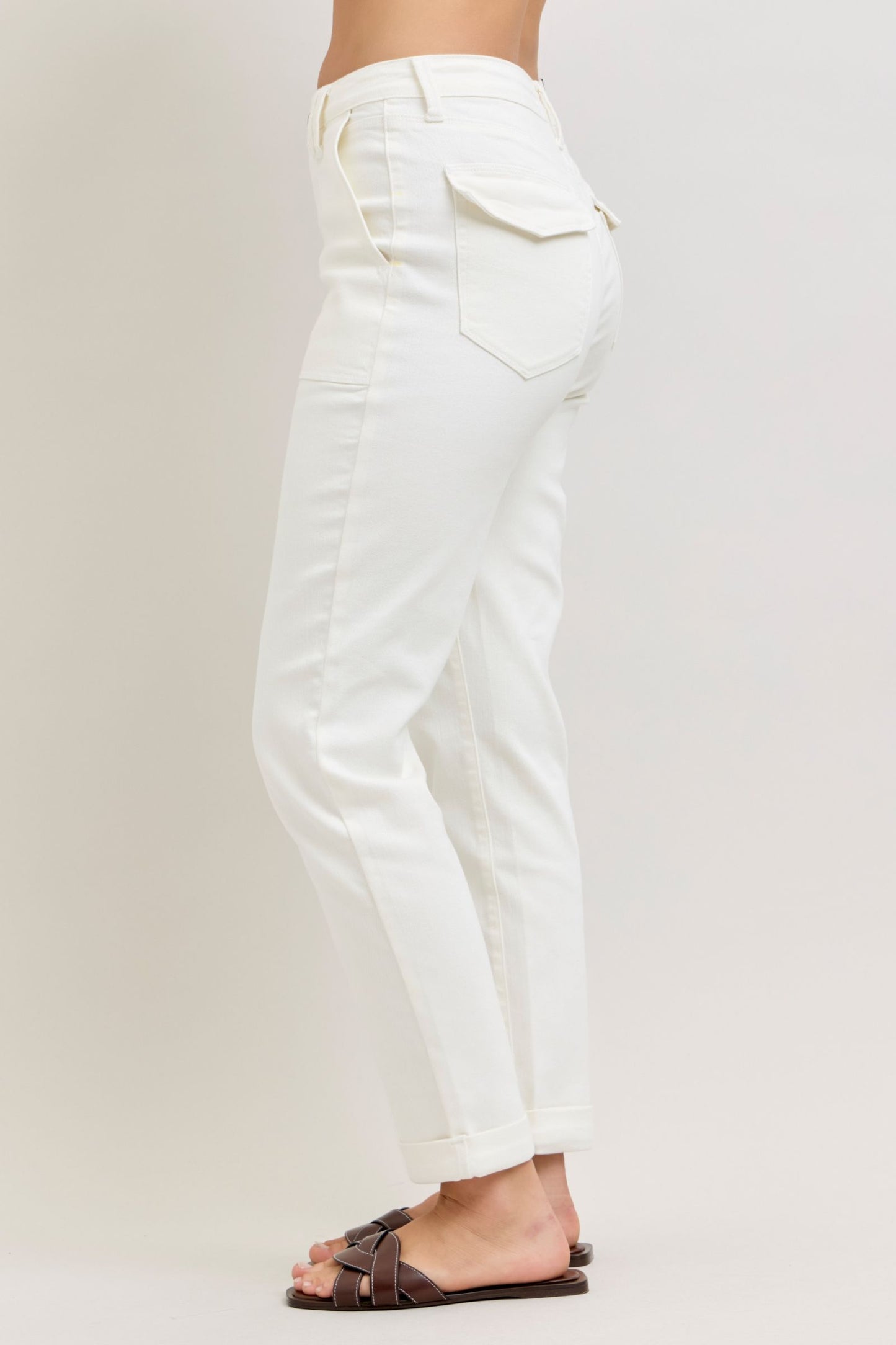 Judy Blue White High Waist Aurora Weekender Jeans