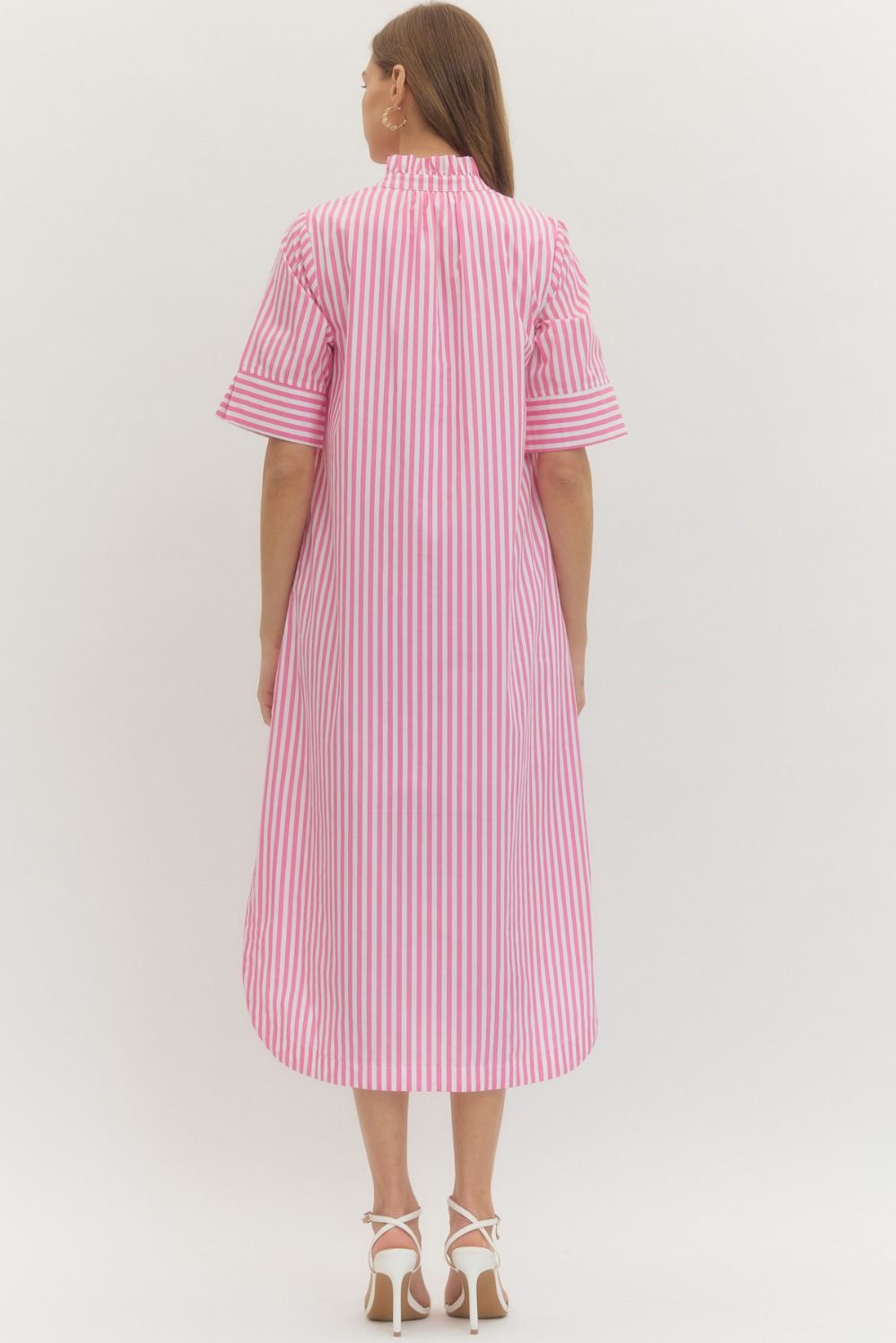 The Feagan Pink Striped Dress