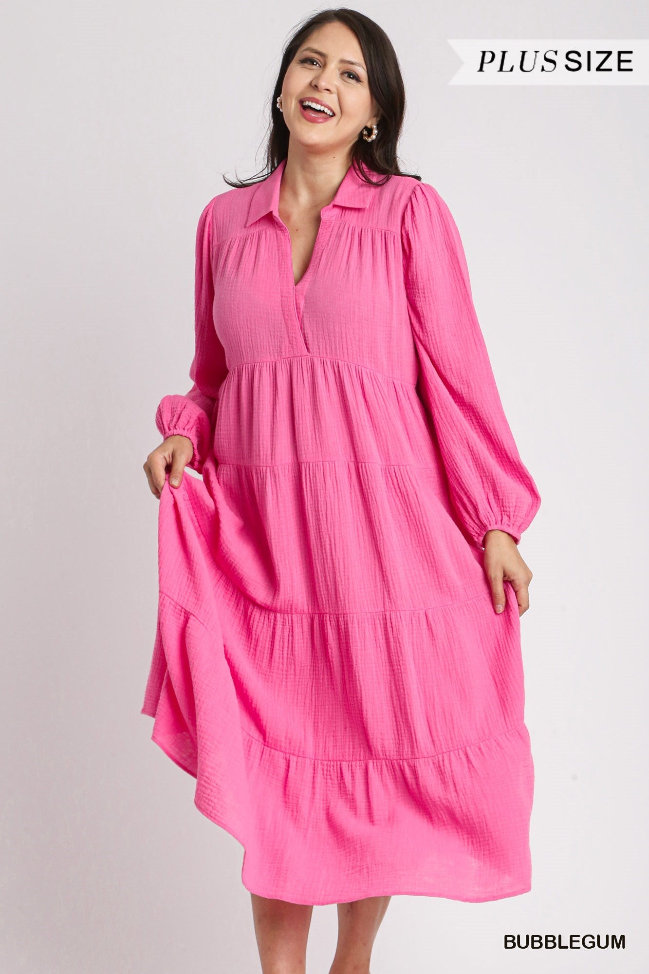 Bubblegum Pink Plus Size Dress