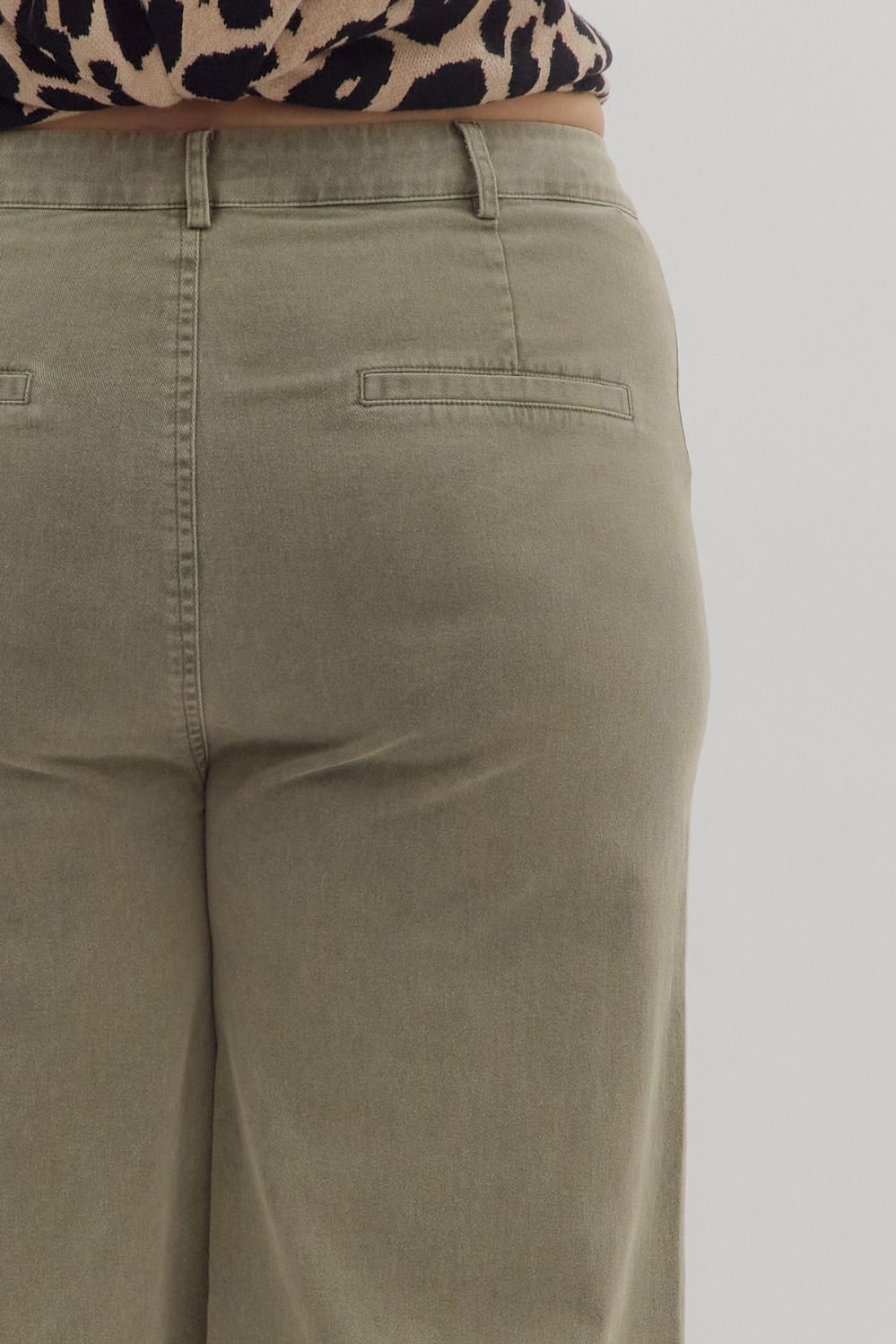 Entro Plus Size Patch Pocket Pants