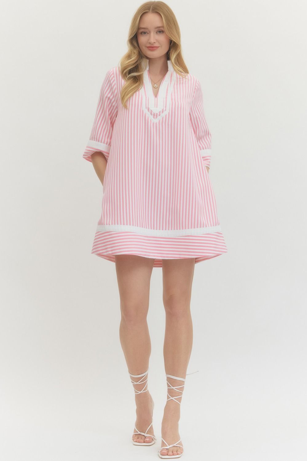 The Brandi Pink Striped Dress