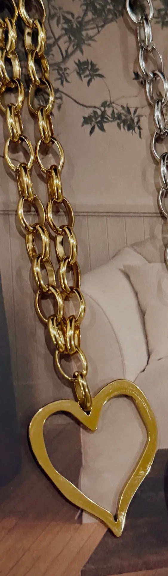 ChanSuttPearls Gold Open Heart Necklace