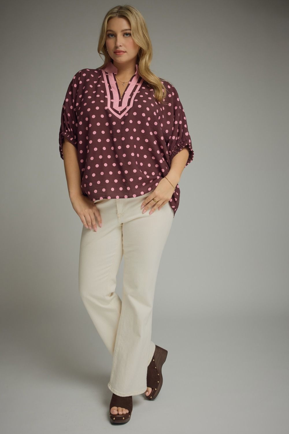 The Darius Wine Plus Size Top