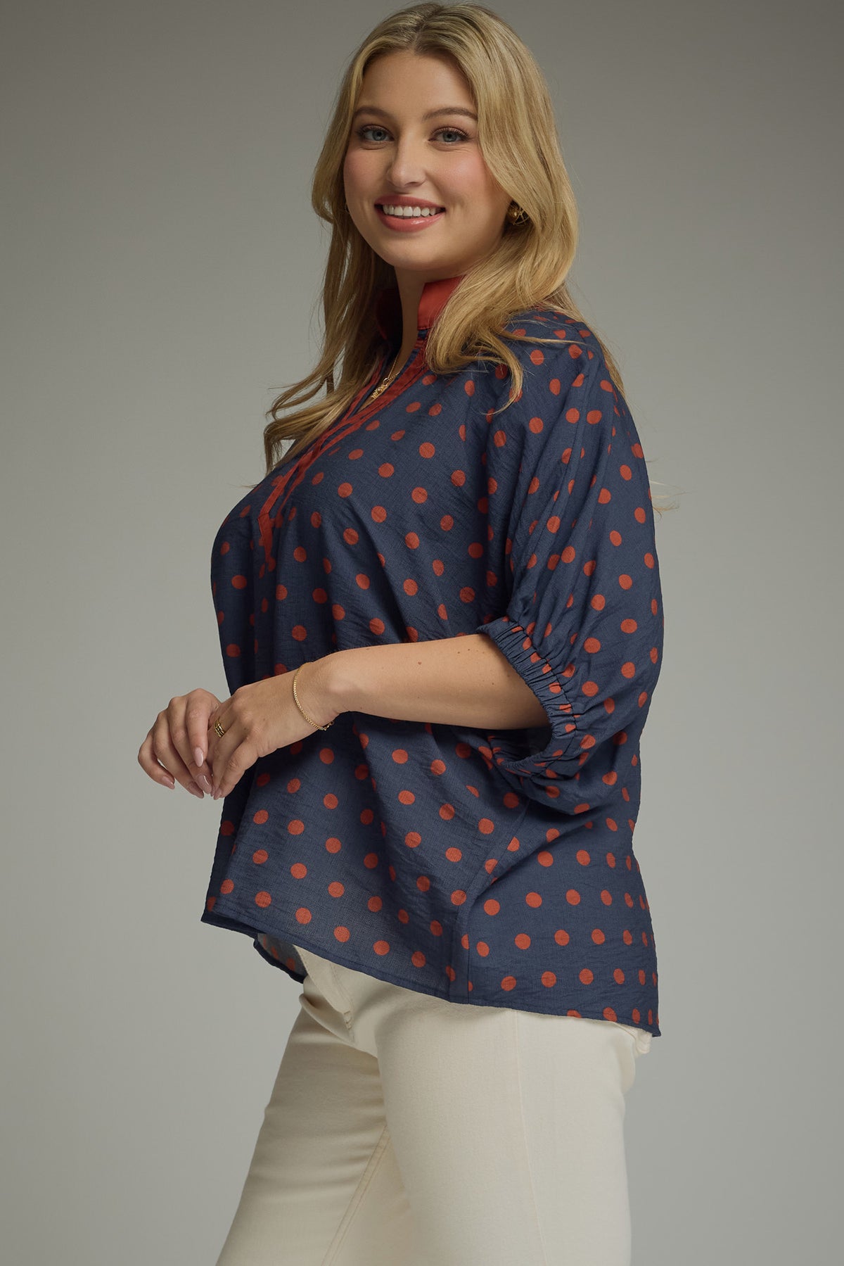 The Darius Navy Top (Misses and Plus Sizes Available)