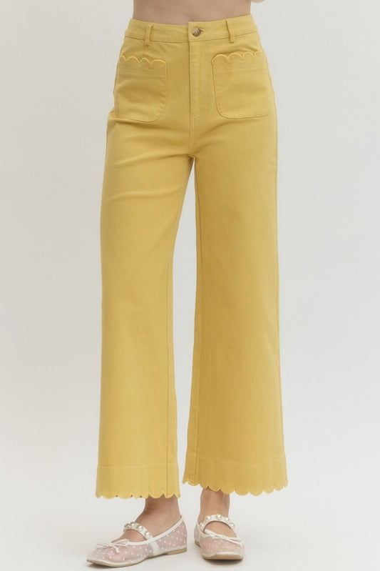 Entro Scallop Trimmed Pants