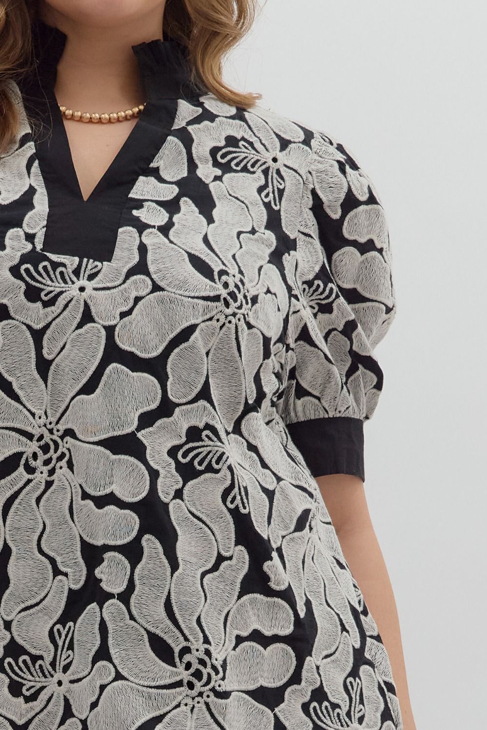 The Covington Embroidered Plus Size Top