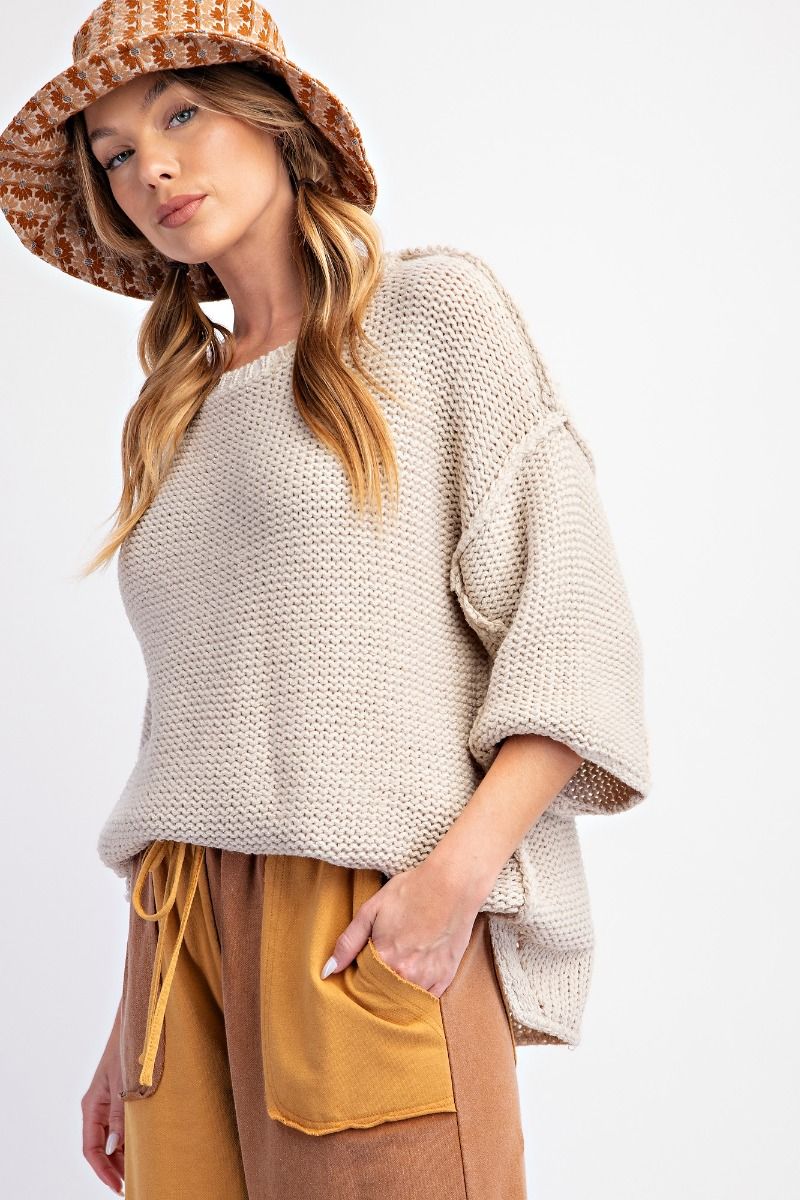 The Dolman 3/4 Sleeve Sweater