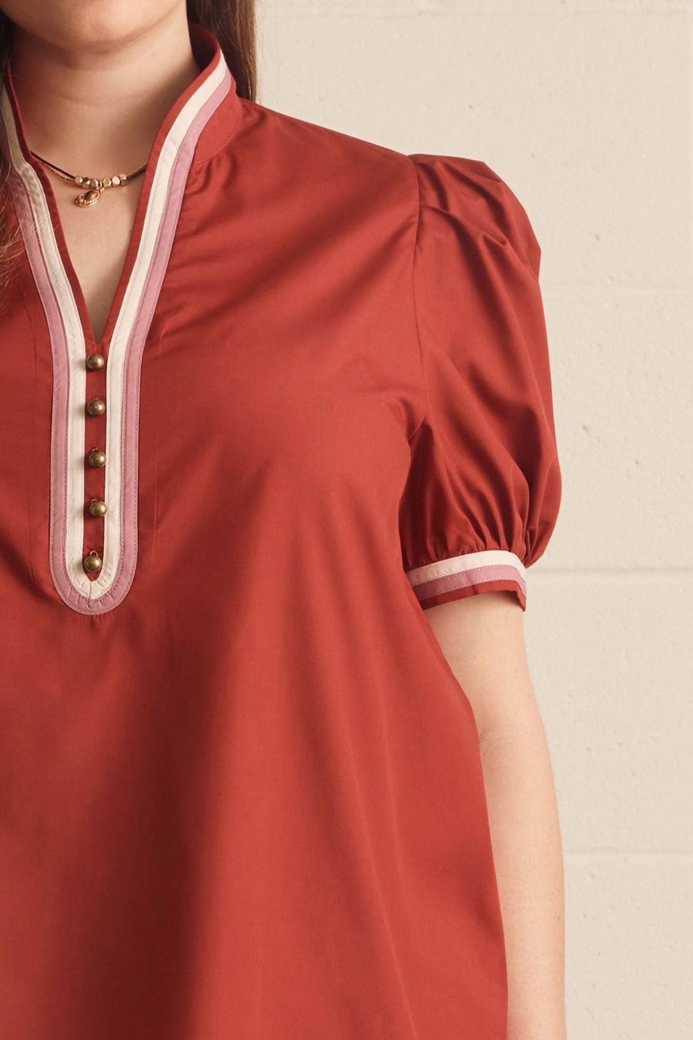 The Sheldon Rust Plus Size Top